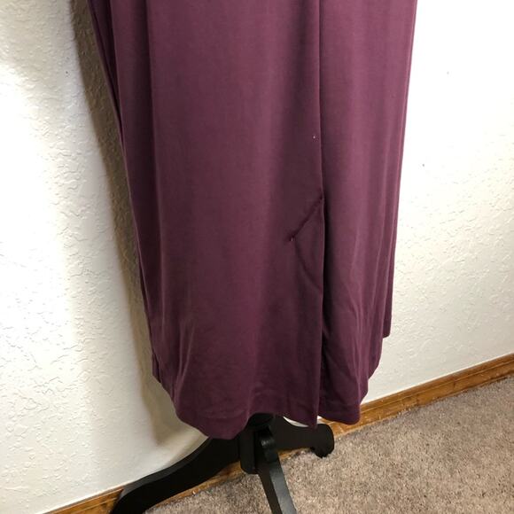 Ann Taylor wine purple tie waist midi dress size 12 - Picture 12 of 15